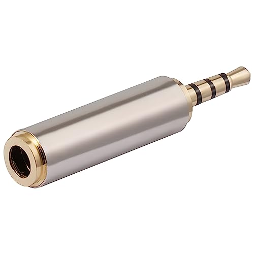 JacobsParts 2.5mm Male to 3.5mm Female Stereo Audio Headphone Jack Adapter Converter, Gold Plated