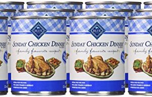 Blue Buffalo Family Favorites Natural Adult Wet Dog Food, Sunday Chicken 12.5-oz can (Pack of 12)