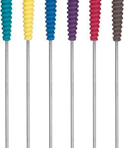 Trudeau Meat Forks with Silicone Handles Fondue Set, Standard, Multicolored