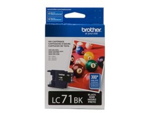 brother lc71bk innobella ink cartridge (black) in retail packaging