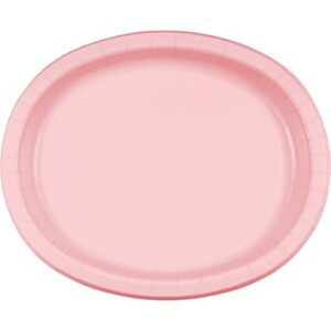 creative converting oval platter, 10" x 12", classic pink