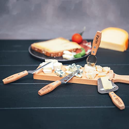 BOSKA Stainless Steel Cheese Knife Set - Mini Geneva For All Types of Cheese - Multi-Functional Cheese Slicer - Handheld Slicer - Silver Non-Stick - Dishwasher Safe - For Kitchen Cooking