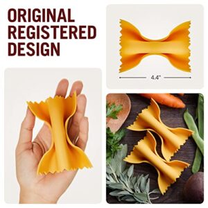 Farfalloni-Shaped Pot Holders | Pot Holders for Kitchen Cookware | Silicone Oven Grips| Fun Kitchen Gadgets | from a Collection of Different Pasta-Shaped Unique Kitchen Gadgets | by Monkey Business