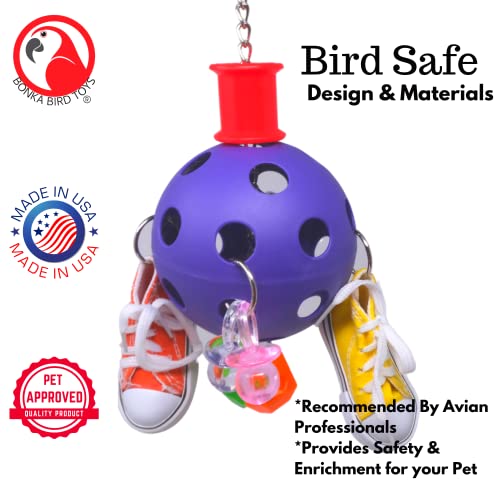 Bonka Bird Toys 813 Spin Sneaker Toy Parrot cage Cages African Grey Conures Amazon