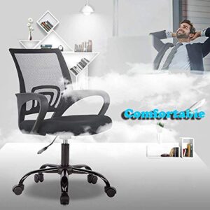 BestOffice Office Chair Desk Chair Mesh Computer Chair Back Support Modern Executive Adjustable Chair Task Rolling Swivel Chair for Women,Men(2 Pack) (Black)