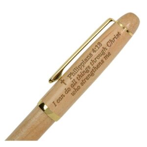 KATE POSH - Philippians 4:13 - I can do All Things Through Christ who Strengthens me Wood Pen