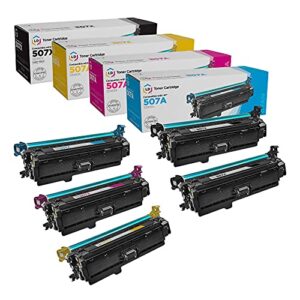 ld products replacement for hp 507x & 507a toner cartridge set for hp laserjet enterprise m551n m551dn m551xh m570dw m570dn m575c m575dn m575f (2 black 1 cyan 1 magenta 1 yellow 5-pack)