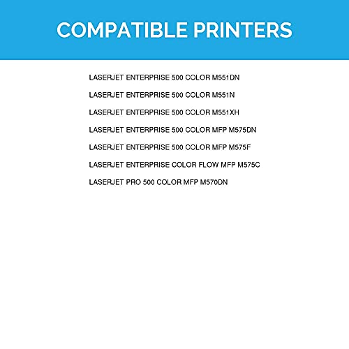 LD Products Replacement for HP 507X & 507A Toner Cartridge Set for HP Laserjet Enterprise M551n M551dn M551xh M570dw M570dn M575c M575dn M575f (2 Black 1 Cyan 1 Magenta 1 Yellow 5-Pack)