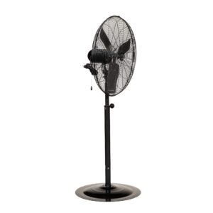 TPI Corporation CACU30-PO-HD Commercial Heavy Duty Oscillating Fan, Unassembled w/Pedestal Kit, 30" Blade Diameter, 3 Speed 1/3 HP Motor, 9' Cordset, Black