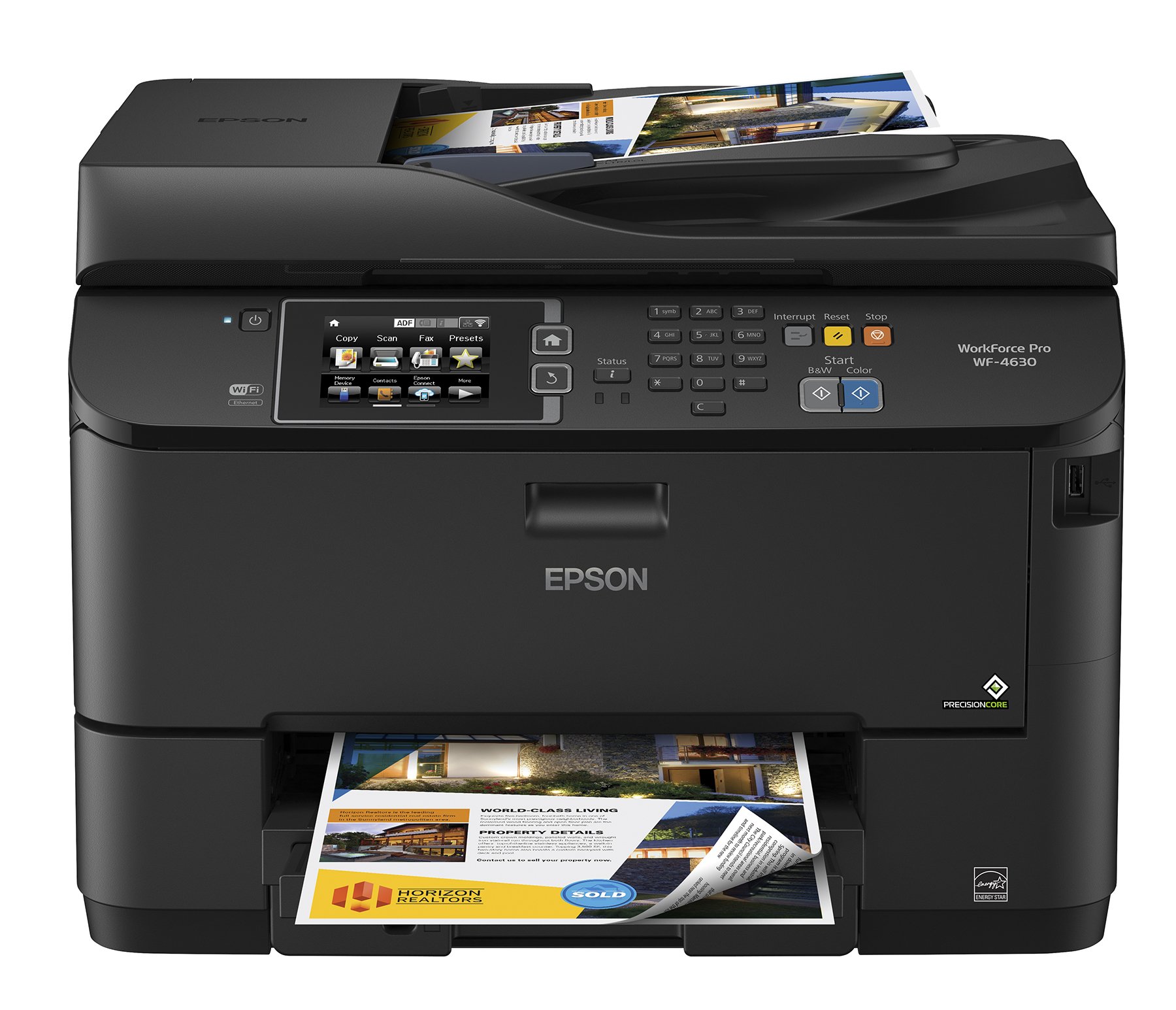 Epson Workforce Pro WF-4630 Wireless Color All-in-One Inkjet Printer with Scanner and Copier, Amazon Dash Replenishment Ready