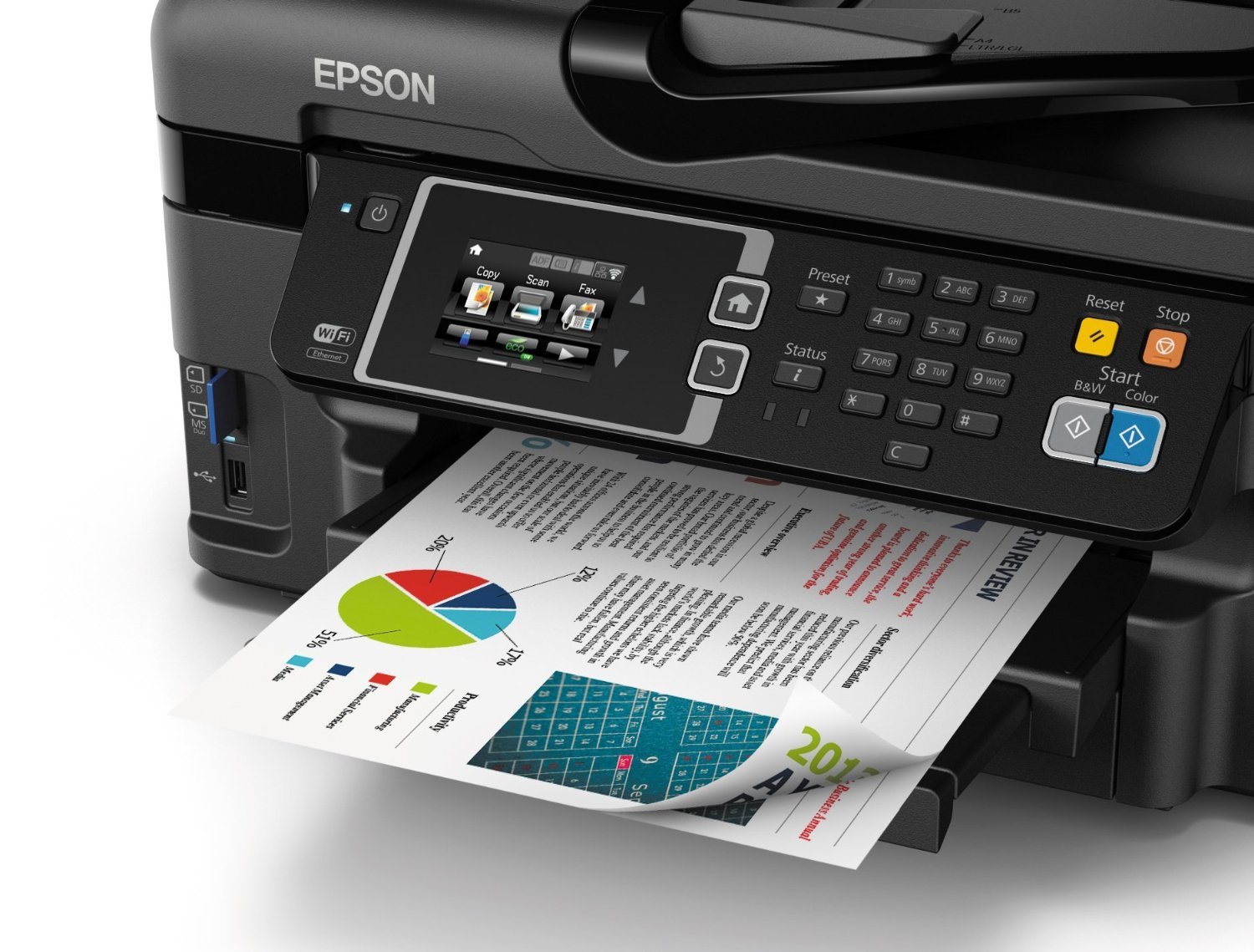 Epson WorkForce WF-3620 WiFi Direct All-in-One Color Inkjet Printer, Copier, Scanner, Amazon Dash Replenishment Ready