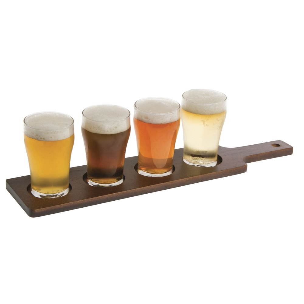 Libbey Glassware 96381 Wood Beer Flight Serving Paddle, 16-7/8" x 3-3/4" (Pack of 12)