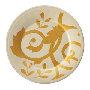 Rachael Ray Dinnerware Gold Scroll 4-Piece Salad Plate Set, Assorted