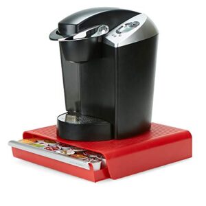 Mind Reader Drawer Organizer Coffee Pod Holder, 36 Storage, Red