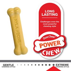 Nylabone Classic Puppy Chew Toy Twin Pack - Puppy Chew Toys for Teething - Puppy Supplies - Chicken & Peanut Butter Flavor, X-Small/Petite (2 Count)