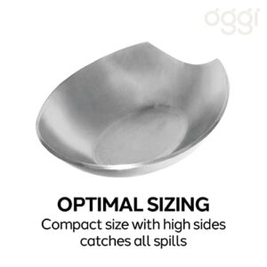 Oggi Stainless Steel Spoon Rest, 5.25 inch by 3.5 inch