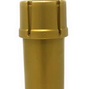 MedTainer Storage Container w/ Built-In Grinder - Gold