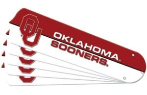 ceiling fan designers new ncaa oklahoma sooners ceiling fan blade set