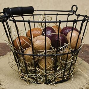 CWI Gifts 6-Inch Wire Egg Basket, Small, Black