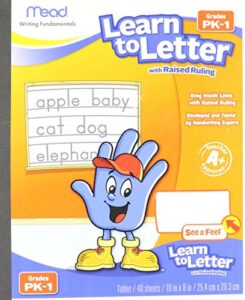 mead learn to letter writing book printed book,white