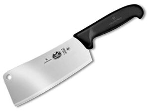victorinox 40590 restaurant cleaver with 7" x 2-1/2" blade and black fibrox pro handle