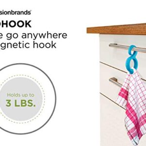 Fusionbrands GoHook All Purpose Household Hook, Portable Hook For Towels, Towel Holder, and Numerous Small Items in Kitchen, Bathrooms, Closets and on the go, S hook, Black