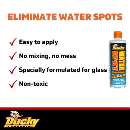 DUCKY PRODUCTS Water Spot Remover for Glass: Cleaner for Glass and Chrome, 8 oz