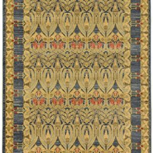 Unique Loom Edinburgh Collection Area Rug - Canmore (5' 1" x 8' Rectangle, Navy Blue/ Tan)