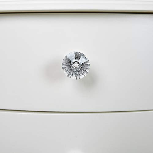 Powell Furniture Jewelry Armoire, White, 13"x 9.375"x 35.5"