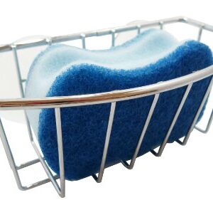 Neat-O Deluxe Chrome-Plated Steel Large Suction Cups Kitchen Sink Sponge Storage Organizer Holder