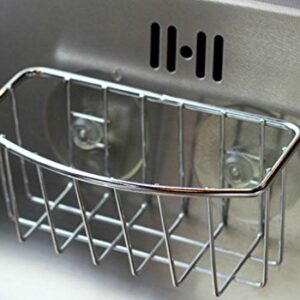 Neat-O Deluxe Chrome-Plated Steel Large Suction Cups Kitchen Sink Sponge Storage Organizer Holder