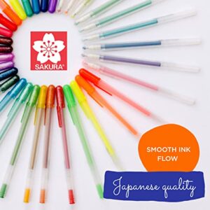 SAKURA Gelly Roll Metallic Gel Pens - Pens for Scrapbook, Journals, or Drawing - Metallic Silver Ink - Medium Line - 6 Pack