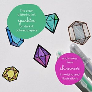 SAKURA Gelly Roll Stardust Clear Glitter Gel Pens - Bold Point Ink Pen for Lettering, Drawing, Invitations, & Stationery - Clear Ink - Bold Line - 6 Pack