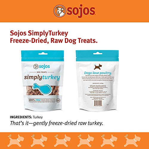 Sojos Simply Turkey Freeze-Dried Dog Treats, 4 oz