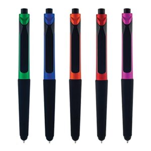 monteverde s-106 click action one-touch ballpoint pen with front stylus - assorted (12 pack)