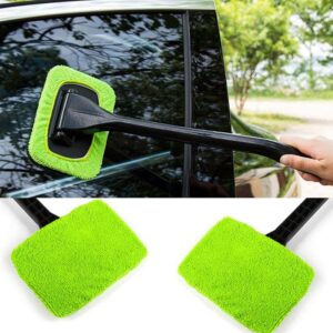 Ultra Clean Windshield and Screen Cleaner, Microfiber Car Window Cleaning Tool, Super Absorbent, Easy to Clean, Washable, and Dryer Safe, Reusable Cloth Pad for Auto Interior and Exterior Glass