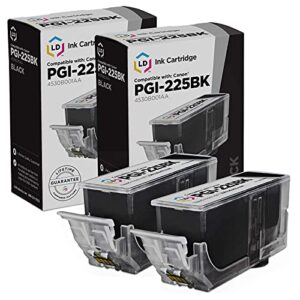 ld compatible ink cartridge replacement for canon pgi-225bk 4530b001aa (pigment black, 2-pack)
