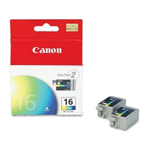 canon 9818a003 oem ink - (bci-16) selphy ds700 ds810 ip90 color ink tank twin pack