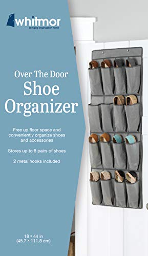 Whitmor 16 Pocket OTD Shoe Organizer Gray