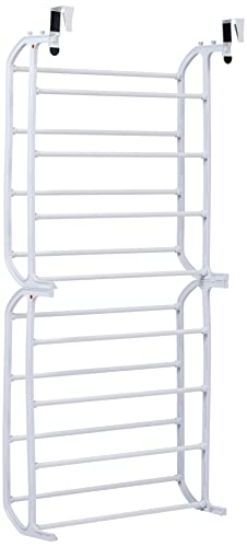 Whitmor 24 Pair Over The Door Shoe Rack-White