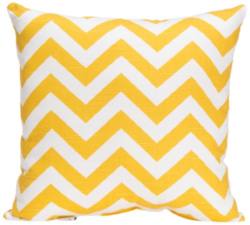 Sweet Potato Yellow Chevron Pillow, Swizzle