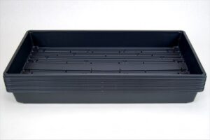 10 plant growing trays (with drain holes) - 20" x 10" - perfect garden seed starter grow trays: for seedlings, indoor gardening, growing microgreens, wheatgrass & more - soil or hydroponic