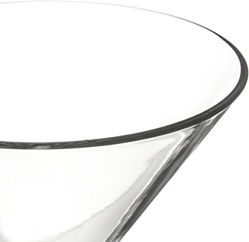 Carlisle FoodService Products 564607 Alibi Shatter-Resistant Plastic Martini Glass, 9 oz., 6.63" Height, 2.88" width, 2.88" Length, Polycarbonate (Pc), Clear