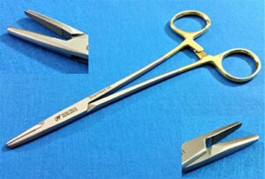 t/c premium o.r grade mayo hegar needle holder 6" serrated with tungsten carbide inserts ( hti brand)