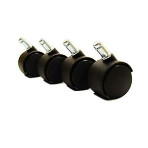 chromcraft casters in brown (set of 24)