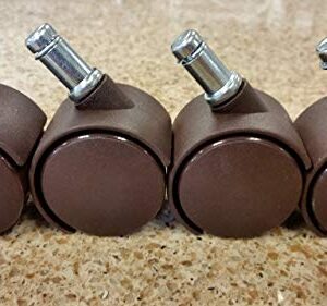 Chromcraft Casters in Brown (Set of 24)