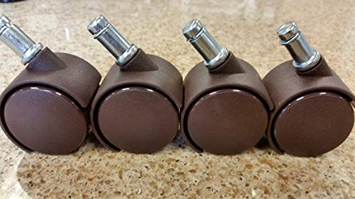 Chromcraft Casters in Brown (Set of 24)