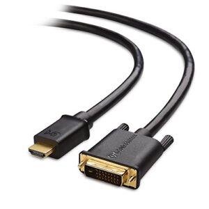 cable matters cl3 in-wall rated full hd hdmi to dvi cable 6 ft (dvi to hdmi cable, bi-directional hdmi to dvi-d dual link cord)