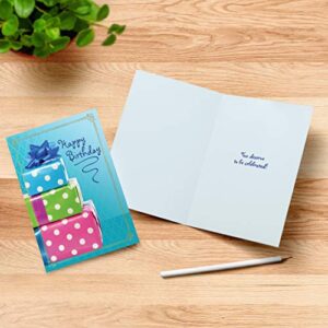 Designer Greetings Assorted Birthday Cards (12 Foiled and Embossed Greeting Cards with 13 Colored Envelopes; 3 Each of 4 Designs)