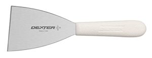 dexter-russell s293pcp sani safe griddle scraper 3” stainless steel blade, white